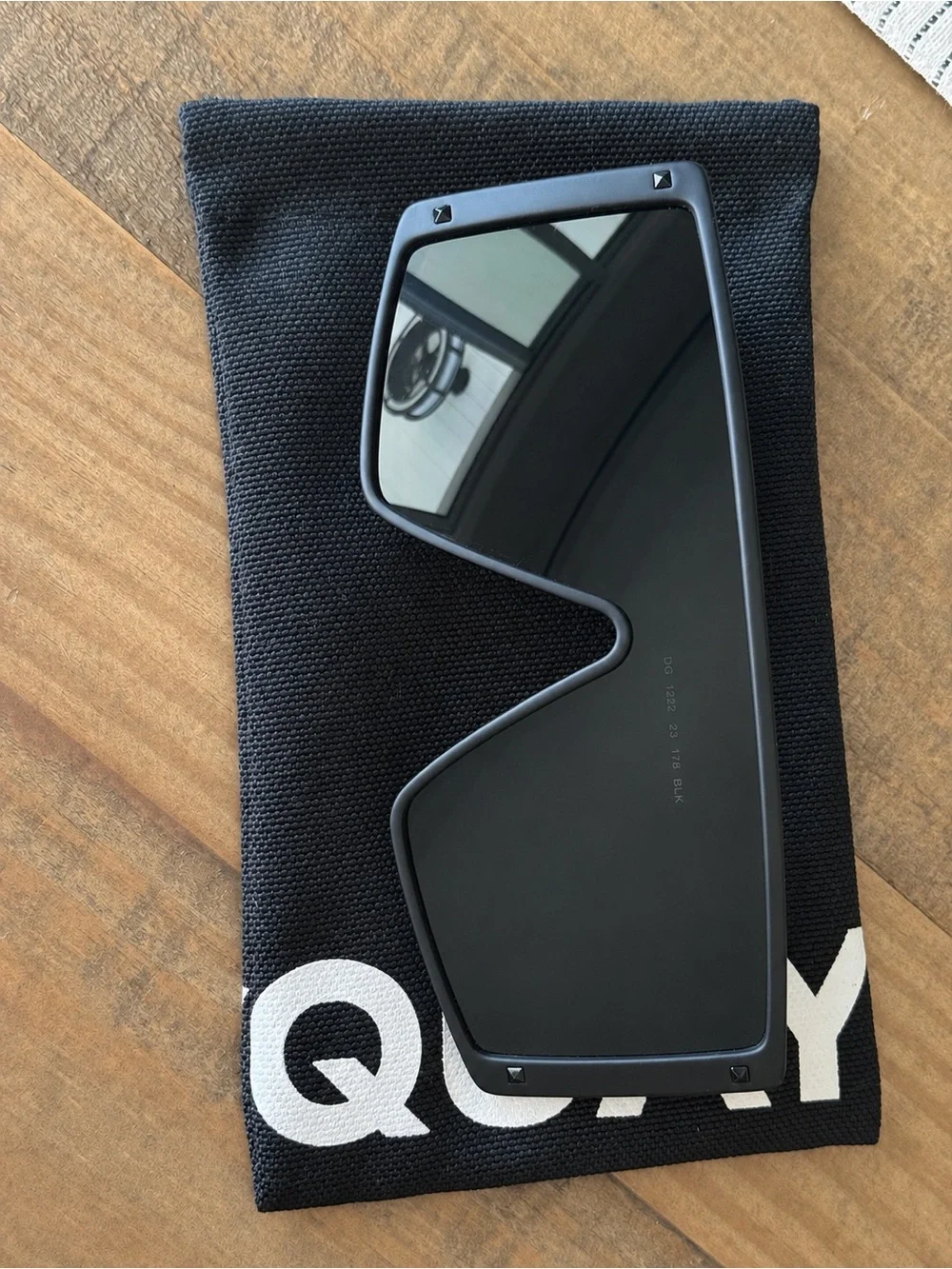 Quay Australia Oversized Black Shield Sunglasses